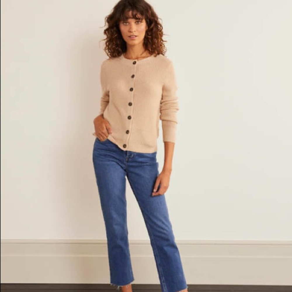 Boden Rosslyn Fluffy Cardigan in Rope